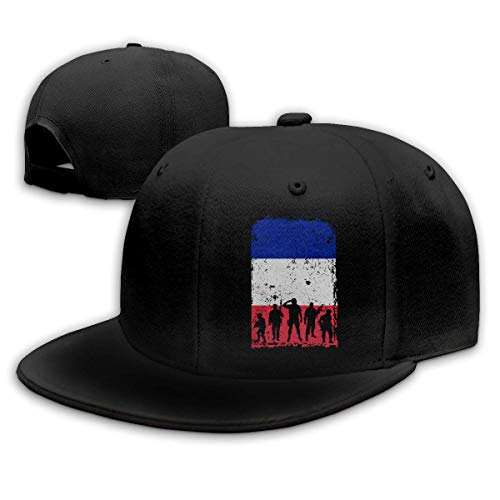 Soldados de la bandera de Francia Veteranos Hombres Mujeres Gorra de béisbol lisa ajustable Sombrero de papá