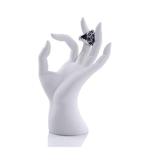 Soporte de maniquí de joyería – Cabeza Busto Stand Modelo Shop Exhibición de joyería, Anillo de gesto Soporte de pulsera Titular de exhibición, B