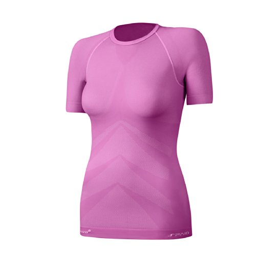 SPAIO  Relieve Line – Muy Ligero körpernahes Mujer Función Camiseta, Verano, Mujer, Color Violeta, tamaño S-M