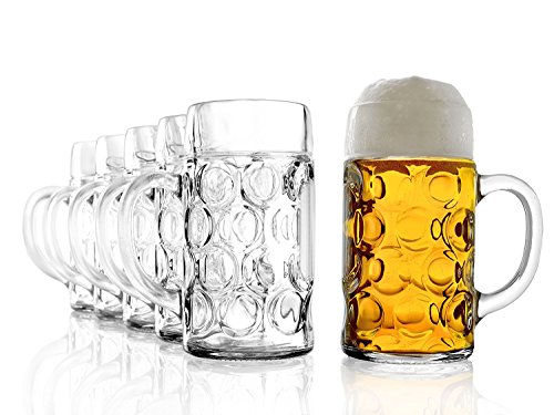 Stölzle Superior de Cristal ISAR 4533808045 Jarra de Cerveza (126,5 cl, con llenado en 1L, 6 Unidades)