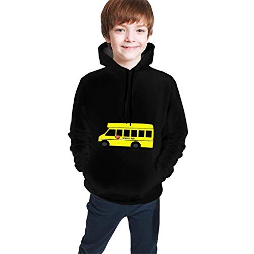 Sudadera con Capucha Unisex Juvenil de Manga Larga suéter cálido School Bus S