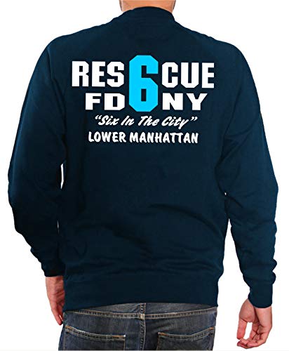 'Sudadera Marina,"Rescue 6 – Lower Manhattan" ("Six In The City) Bomberos de Nueva York, azul marino, large