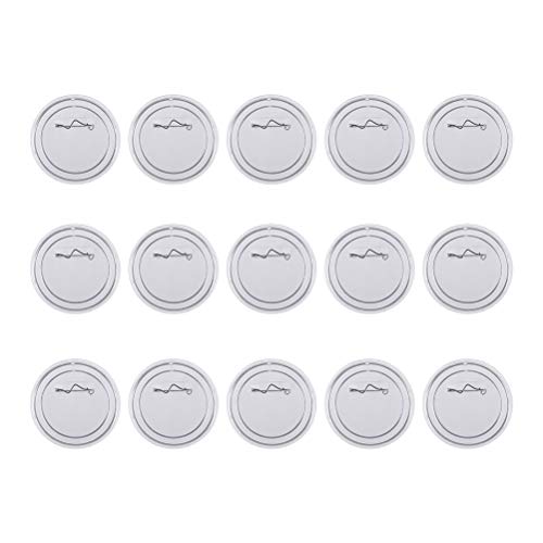 SUPVOX El botón de diseño acrílico de 15 piezas, botón transparente, kit de insignias con pasador para suministros de artesanía.