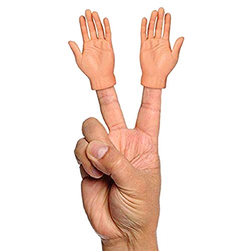 Surakey 1 par de marionetas de dedo pequeñas, mano izquierda y derecha, trucos de magia para Halloween, accesorios para fiestas de familia