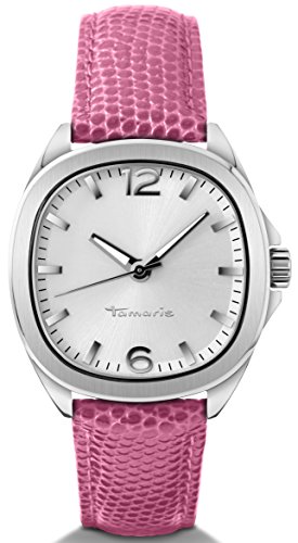 Tamaris - Reloj analógico con Correa de Cuero para Mujer, Color Rosa