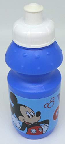 TDL Disney Mickey Mouse Botella para Beber Deportes - Licenciado Oficialmente - 350 ml - Sin PVC - PE El Plastico - Sports Bottle