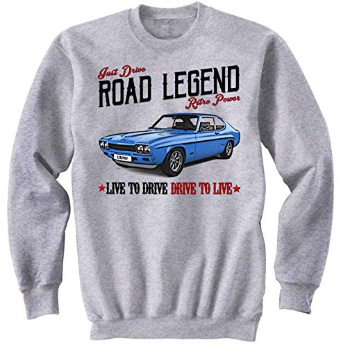 Teesandengines Ford Capri RS 2600 Gris Sudadera Size Xxlarge