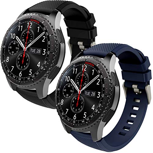 Th-some Correa para Samsung Gear S3 Frontier - Pulsera de Silicona para Galaxy Watch 46mm, Banda de Reloj de Silicona Suave Deportiva Pulsera de Repuesto para Galaxy Watch 46mm/ Gear S3/ Gear S4 Th-some Correa para Samsung Gear S3 Frontier - Pulsera de Silicona para Galaxy Watch 46mm, Banda de Reloj de Silicona Suave Deportiva Pulsera de Repuesto para Galaxy Watch 46mm/ Gear S3/ Gear S4