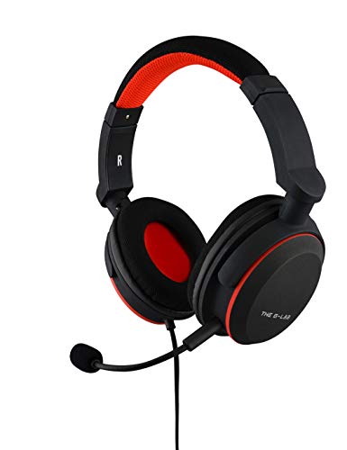 THE G-LAB Korp Oxygen S Aurcilares Gaming Nintendo Switch - Auriculares Micro Gamer con Bajos Reforzados, Micrófono Desmontable, Cómodo y Ligero - Compatible con PC, PS4, Xbox One, Smartphone (Negro)