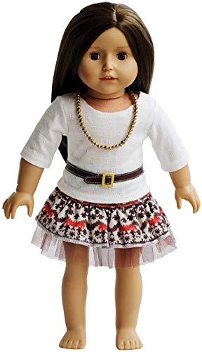 The New York Doll Collection Completar Atuendo por 18 pulgadas / 46 cm Moda Muñecas - Incluye Vintage Vestido con Cinturón - Collar - Encaja 18 pulgadas / 46 cm Muñecas - Muñecas Ropa y Accesorio