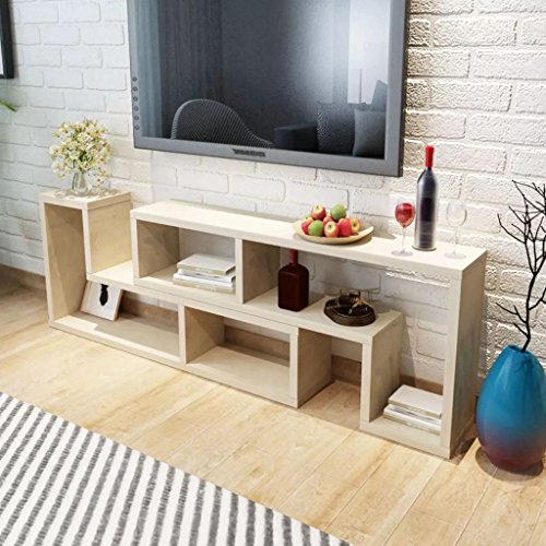 Tidyard Mesa para TV Aparador para TV Mueble TV Salón Mesa Televisión Mueble Comedor Consta de 2 Eestantes en Forma de L Roble 120x30x56,4/28cm Tidyard Mesa para TV Aparador para TV Mueble TV Salón Mesa Televisión Mueble Comedor Consta de 2 Eestantes en Forma de L Roble 120x30x56,4/28cm