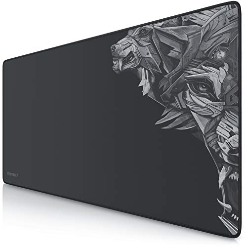 TITANWOLF Alfombrilla Gaming XXL 900x400 mm - Mouse Pad XXL Alfombilla Raton Grande Negro