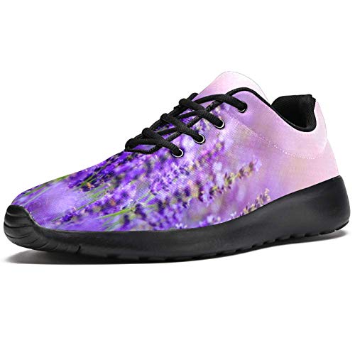 TIZORAX - Zapatillas deportivas para mujer, color violeta y lavanda, de malla, transpirables, para caminar, senderismo, tenis, color Multicolor, talla 37.5 EU