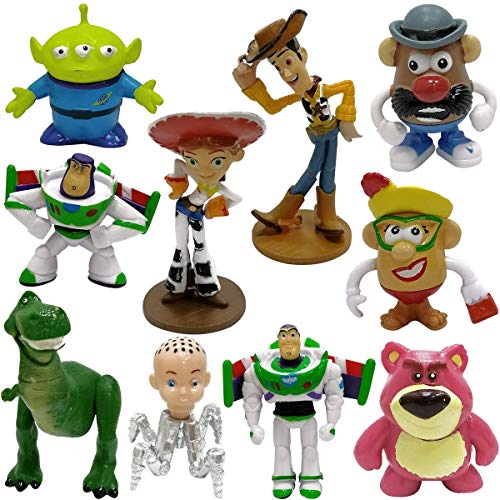 Toy Story,Decoración para tarta de Toy Story,10 piezas de decoración para tarta de cumpleaños de animales de dibujos animados de Toy Story, Toy StoryTheme Party Supplies