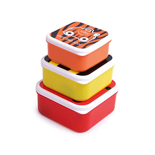 Trunki Set infantil de 3 tuppers para snacks – Animales tigre, abeja y mariquita Trunki Set infantil de 3 tuppers para snacks – Animales tigre, abeja y mariquita