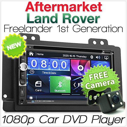 TUNEZ® Radio de coche doble DIN de 7 pulgadas, DVD, CD, USB, MP3, MP4, compatible con Land Rover Freelander 1 L314 año 2004 – 2007 pantalla táctil estéreo.