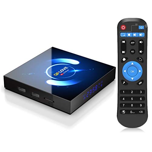 TV Box Android 10.0, QPLOVE Q6 Android TV Box 4GB RAM 32GB ROM H616 Quad-Core CPU Mali-G31 GPU Soporte 3D 6K Dual WiFi 2.4/5GHz Bluetooth 5.0 H.265 Ethernet 100M Smart TV Box