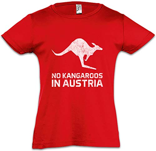 Urban Backwoods No Kangaroos In Austria Camiseta para Niñas Chicas niños T-Shirt Rojo Talla 12 Años