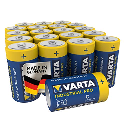 VARTA Industrial - Pilas alcalinas C / LR14 / Baby (pack de 20 Unidades, 1.5 V)