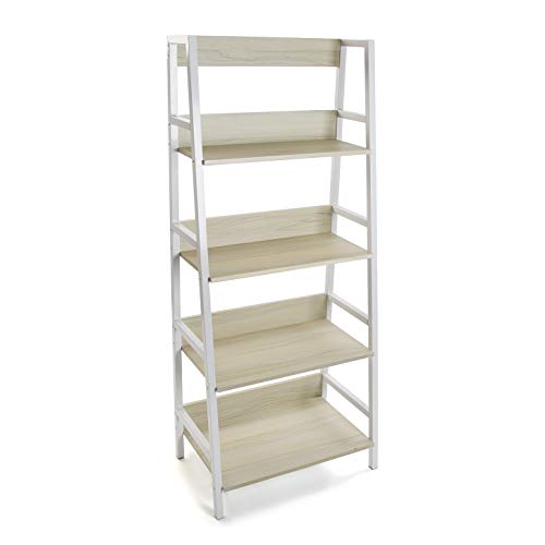 Versa Waterford Estantería de Pared de Estilo Industrial Biblioteca de Madera Aglomerada con 5 Baldas o Estantes Librería Comedor Salon Marrón y Blanco, Metal, 154 x 40 x 65 cm Versa Waterford Estantería de Pared de Estilo Industrial Biblioteca de Madera Aglomerada con 5 Baldas o Estantes Librería Comedor Salon Marrón y Blanco, Metal, 154 x 40 x 65 cm
