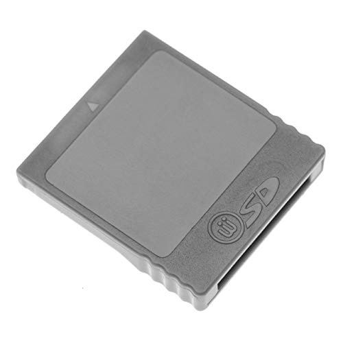 vhbw Adaptador de tarjeta SD compatible con Nintendo GameCube, Wii -Conversor de tarjetas de memoria SD, gris