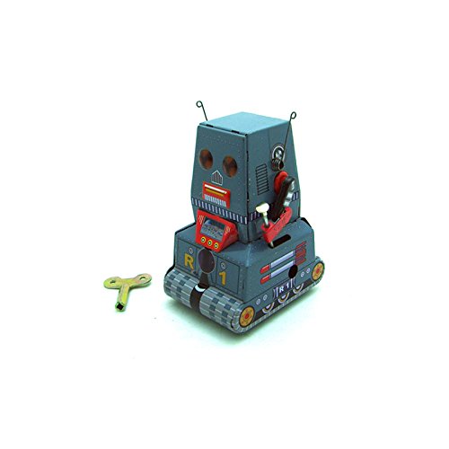 VIDOO Clásico Vintage Mecanismo Viento para Adulto Robot Adulto Colección Niños Estaño Juguetes con Llave
