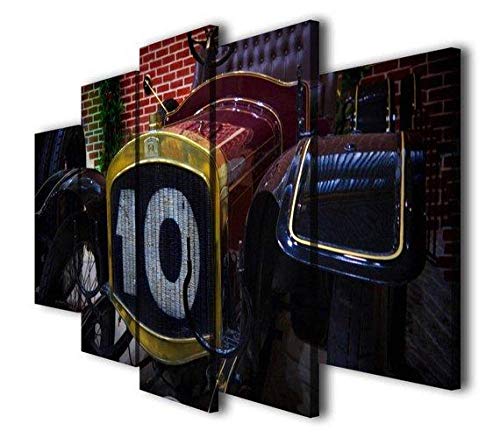 VKEXVDR 5 Piezas Lienzo Grandes murales 5 Partes Impresión Artística Imagen Classic Motor Car 1905 – Automative Moderno Sala Decorativos para el hogar-Sin Marco-150 * 80cm
