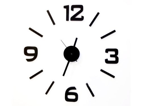 Vococal - Reloj de pared con números adhesivos - Color negro - Moda DIY Reloj de pared Vococal - Reloj de pared con números adhesivos - Color negro - Moda DIY Reloj de pared