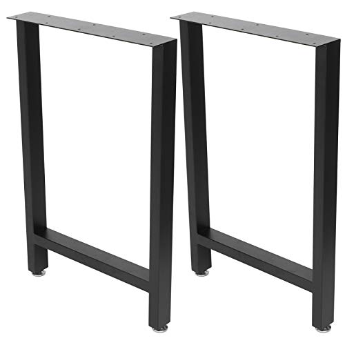 Wakects Patas de mesa modernas industriales de 2 piezas, estructura de mesa de acero para bricolaje, patas de mesa para comedor de alto rendimiento, para accesorios del hogar