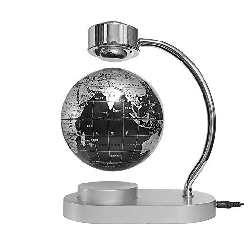 Whinop 6 Pulgadas Bola del Mundo Magnetica Negro Iman Levitacion para Regalos Educativos Decoración de Escritorio de Oficina en Casa para Niños Whinop 6 Pulgadas Bola del Mundo Magnetica Negro Iman Levitacion para Regalos Educativos Decoración de Escritorio de Oficina en Casa para Niños
