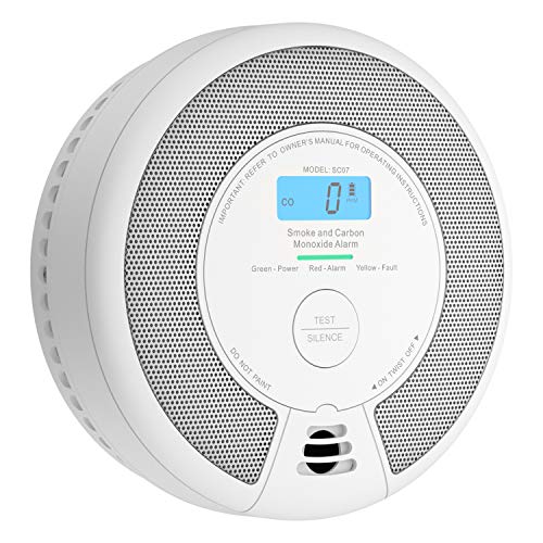 X-Sense Detector de Humo y CO Detector de Humo y monóxido de Carbono de 10 años, con Pantalla LCD y botón de Prueba, monitorización de 360 °, comprobación automática, SC07 X-Sense Detector de Humo y CO Detector de Humo y monóxido de Carbono de 10 años, con Pantalla LCD y botón de Prueba, monitorización de 360 °, comprobación automática, SC07