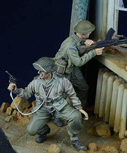 XINGCHANG Kits de Modelos de Figuras de Resina 1/35 Soldados británicos de la Segunda Guerra Mundial en acción 2 Figura sin Montar sin Pintar