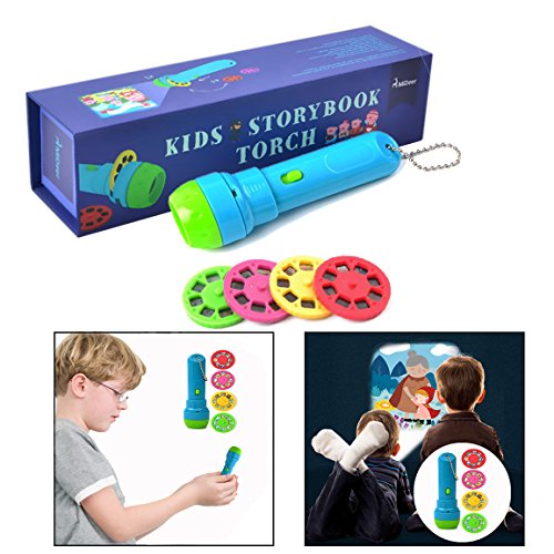 XLKJ 2 en 1 Proyector para niños, Proyección Antorcha para Linterna, Linternas Proyector de 4 Cuentos Infantiles para Niños, Baby Bedtime Educativo Baby Bedtime Story Toys XLKJ 2 en 1 Proyector para niños, Proyección Antorcha para Linterna, Linternas Proyector de 4 Cuentos Infantiles para Niños, Baby Bedtime Educativo Baby Bedtime Story Toys