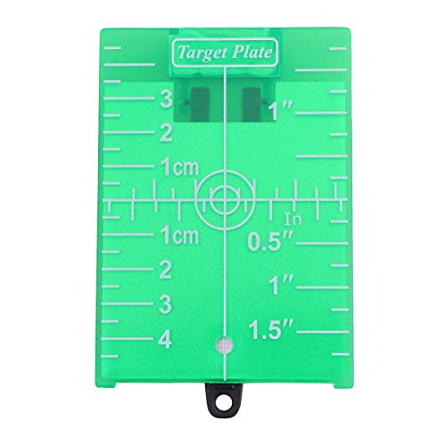 Yardwe Tarjeta de la placa del objetivo láser para el piso magnético con soporte para el tablero de objetivos de nivel de líneas verdes (verde)