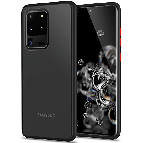 YATWIN Funda Samsung Galaxy S20 Ultra 5G, Funda Protectora Parte Posterior de PC Dura Translúcida Mate, Botones Coloridos, Topes Flexible de TPU para Carcasa Samsung S20 Ultra 5G 6.9''- Negro Clasico YATWIN Funda Samsung Galaxy S20 Ultra 5G, Funda Protectora Parte Posterior de PC Dura Translúcida Mate, Botones Coloridos, Topes Flexible de TPU para Carcasa Samsung S20 Ultra 5G 6.9''- Negro Clasico