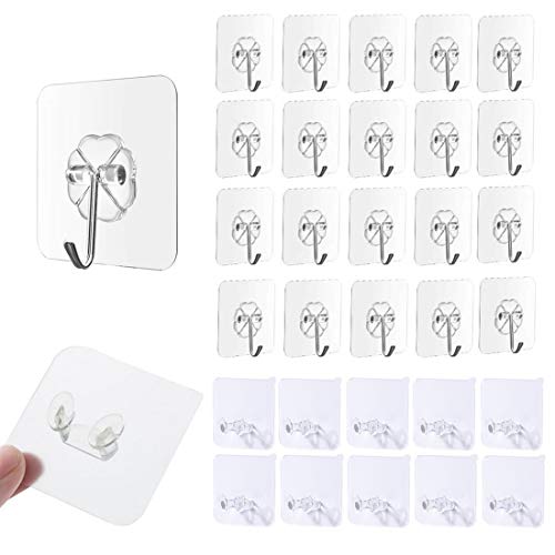 Yolistar Gancho Adhesivos de pared de 30 piezas, gancho de pared impermeable resistente al aceite para baño, cocina y sala de estar, para Familia y Oficina Yolistar Gancho Adhesivos de pared de 30 piezas, gancho de pared impermeable resistente al aceite para baño, cocina y sala de estar, para Familia y Oficina