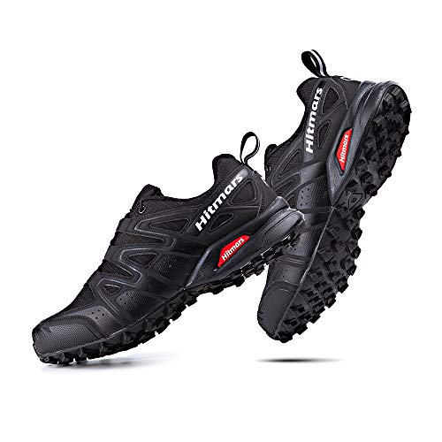 Zapatillas De Trail Running Impermeables para Hombre Mujer Zapatillas Trekking Zapatos Senderismo Deporte Negro Talla 42