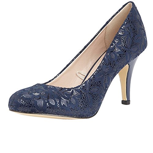 Zapatos De Corte De Las Mujeres De Lotus Clancy 7 UK/ 40 EU Navy Floral Print Zapatos De Corte De Las Mujeres De Lotus Clancy 7 UK/ 40 EU Navy Floral Print