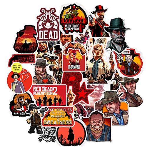 ZFHH 50 PCS Game Red Dead Redemption 2 Series Stickers Motorcycle Sticker For Phone Laptop Funny Graffiti Stickers Decals Pegatinas
