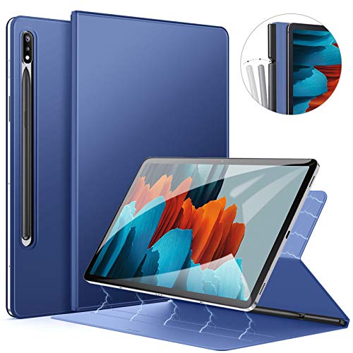 ZtotopCase Funda para Samsung Galaxy Tab S7 2020, con Soporte para S Pen, Contraportada Magnética Ultra Delgada y Resistente,Samsung Tab S7 SM-T970/T975 de 11 Pulgadas,Azul