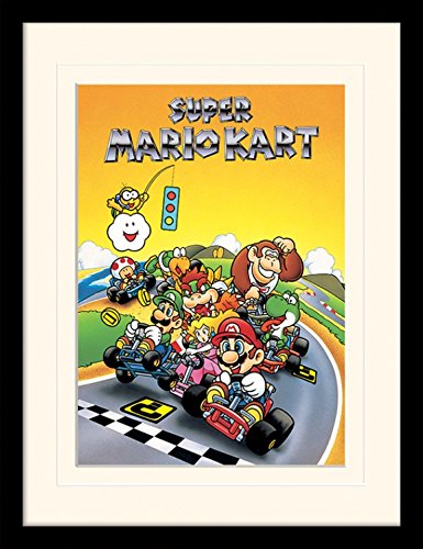 1art1 Super Mario - Kart, Retro Póster De Colección Enmarcado (40 x 30cm)