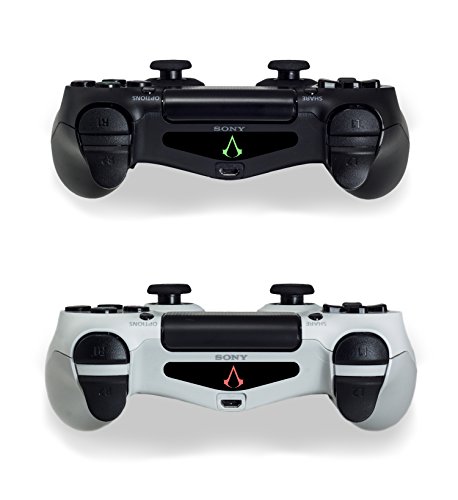 2x Assasins Creed Logo PS4 Controller Sticker Skin Aufkleber Decal PlayStation 4 Schwarz