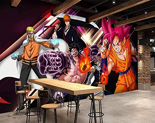 3D Naruto Goku One Piece Japón Anime Papel pintado Murales de pared