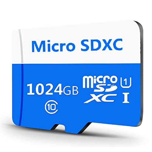 512 GB/1024 GB Micro SD SDXC Card Class 10 Flash Memory Card with Free Adapter (1024 GB-A Blue)