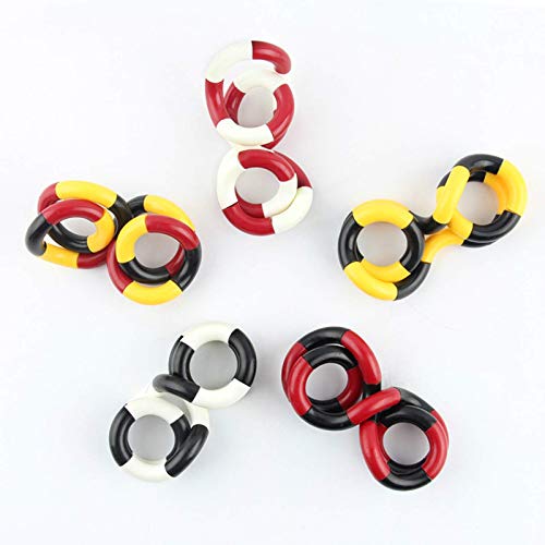 5PCS / set Tangle Fidget Toy Autism Adhd Creative Anti Stress Toy para ADHD Child Deformation Rope Perfecto para niños Stress To Play Toys