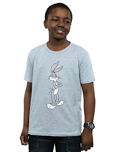 Absolute Cult Looney Tunes Niños Bugs Bunny Crossed Arms Camiseta Deporte Gris 12-13 Years