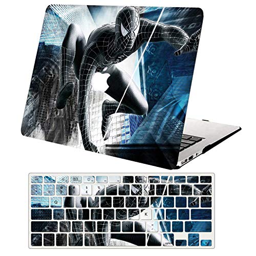 AJYX Funda Dura MacBook Pro 13 Caso A1278 (Versión 2012/2011/2010/2009/2008), Plástico Dura Carcasa con EU Cubierta de Teclado para Mac Pro 13 Pulgadas con CD-ROM - DH7 Spiderman