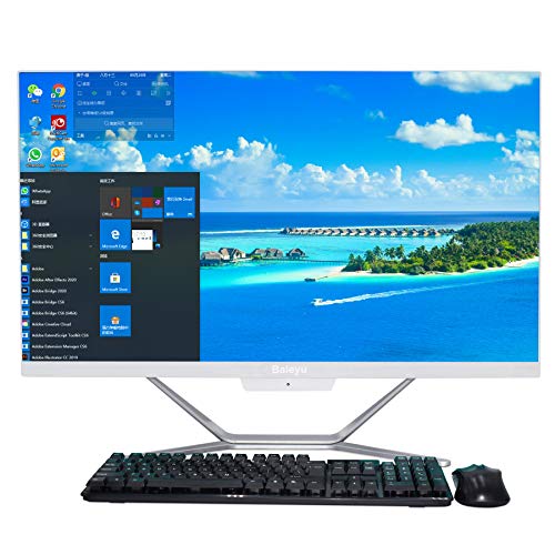 All in One Baieyu All in One pc 23.8 Pulgadas Intel Core i7-6500U,All in One Windows 10 8GB RAM,256GB SSD+1TB HDD,Mouse y Teclado inalámbricos,HDMI+VGA,WiFi,Bluetooth