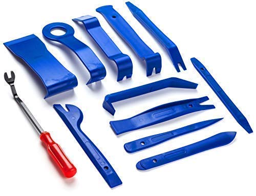ALLDREI 12 piezas Kit de herramientas de eliminación de recorte automático | Eliminación automática del panel de la puerta / Tapicería de primera calidad para automóvil / Herramienta de palanca