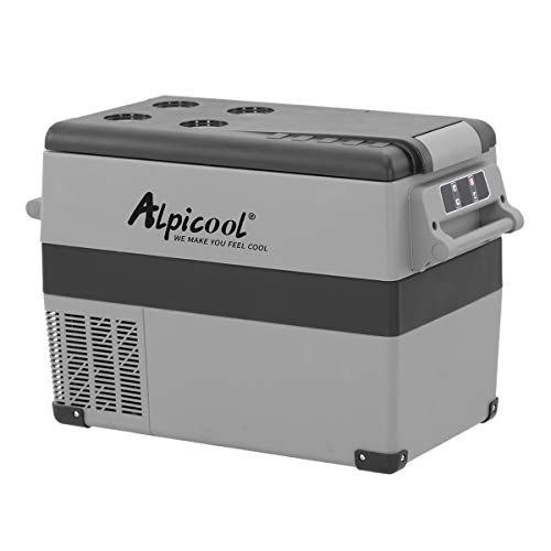 Alpicool CF45 45 Litros Nevera Portátil Eléctrica Refrigerador de Coche 12V 24V mini frigorífico CA 220v para Hogar, Camping, Viajes, Automóvil, 20ºC a 20ºC